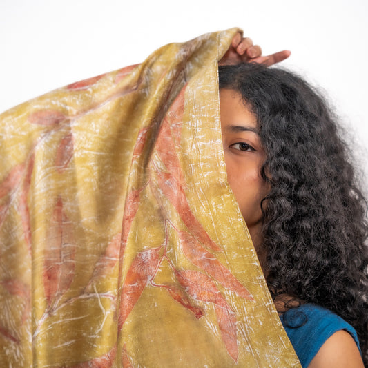 Seaweed mulberry silk stole scarf