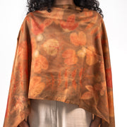 Tan Mulberry silk stole scarf