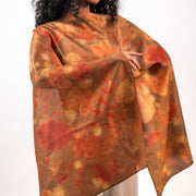 Tan Mulberry silk stole scarf
